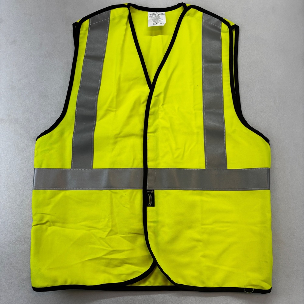 OccuNomix Safety Vest Unisex Medium Yellow FR Flame‎ Resistant Type R Class 2
